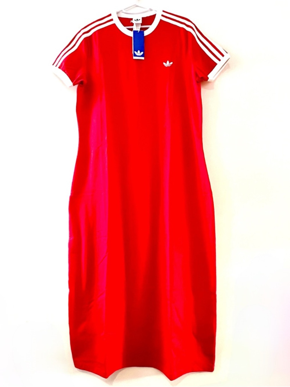 ADIDAS ORIGINALS Women’s 3 stripes slim fit midi dress❤️❤️ - Picture 7 of 9